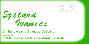 szilard ivanics business card